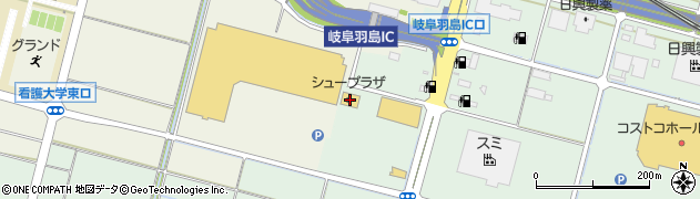 シュープラザ　羽島インター店周辺の地図