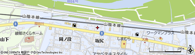 京都府綾部市大島町（荒堀）周辺の地図