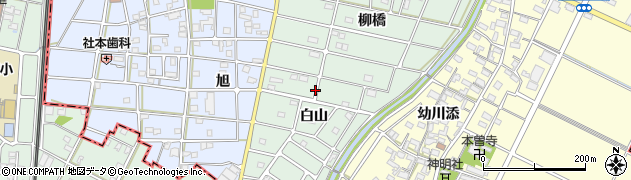 愛知県江南市小折本町（白山）周辺の地図