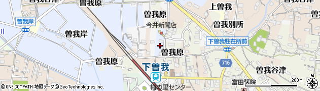 神奈川県小田原市曽我岸周辺の地図