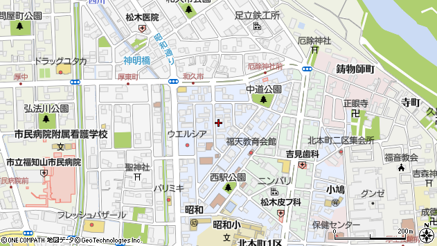 〒620-0051 京都府福知山市昭和新町の地図