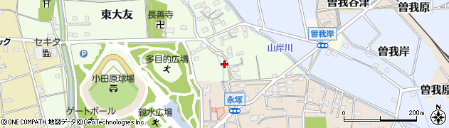 神奈川県小田原市東大友26周辺の地図