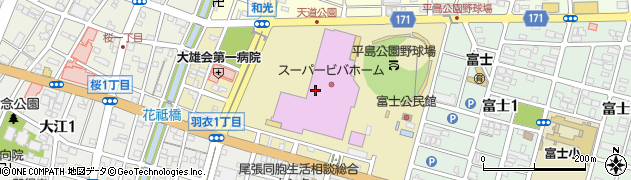 愛知県一宮市羽衣周辺の地図