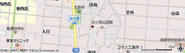 愛知県一宮市北小渕（田島）周辺の地図