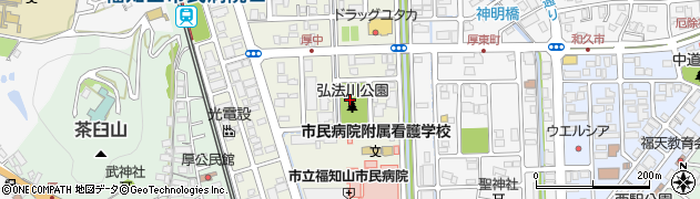 弘法川公園周辺の地図