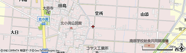 愛知県一宮市北小渕（堂所）周辺の地図