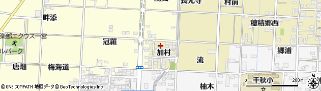 愛知県一宮市千秋町一色加村12周辺の地図