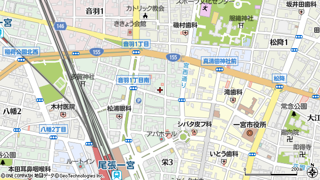 〒491-0858 愛知県一宮市栄の地図