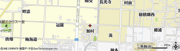 愛知県一宮市千秋町一色加村4周辺の地図