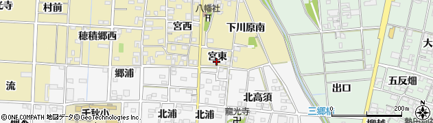 愛知県一宮市千秋町穂積塚本宮東周辺の地図