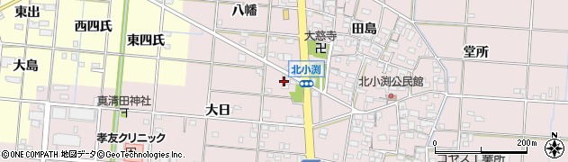 愛知県一宮市北小渕大日99周辺の地図