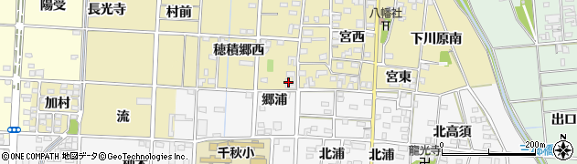 愛知県一宮市千秋町穂積塚本宮西12周辺の地図