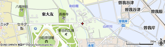 神奈川県小田原市東大友33周辺の地図