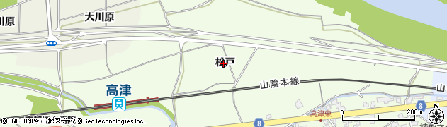 京都府綾部市高津町（松戸）周辺の地図