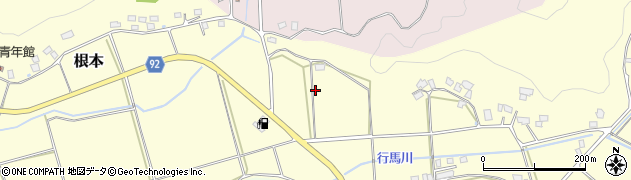 千葉県君津市根本周辺の地図