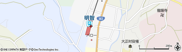 岐阜県恵那市周辺の地図