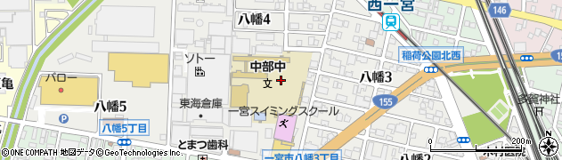 愛知県一宮市八幡周辺の地図