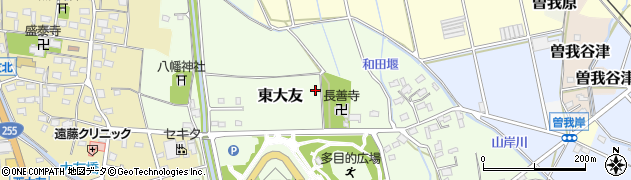 神奈川県小田原市東大友周辺の地図