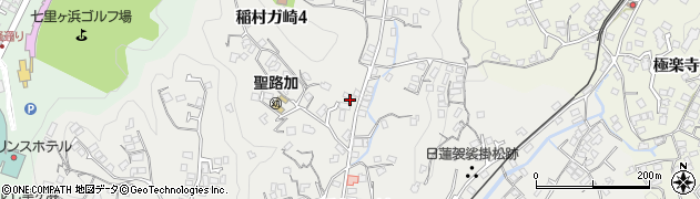 神奈川県鎌倉市稲村ガ崎周辺の地図