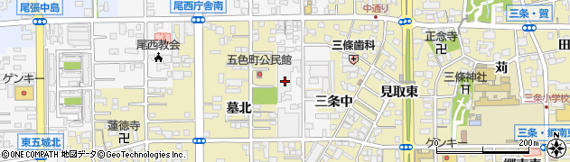 愛知県一宮市東五城中通り西5周辺の地図