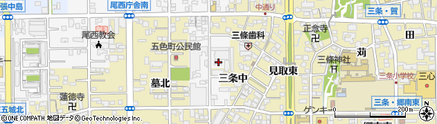 愛知県一宮市東五城中通り西周辺の地図