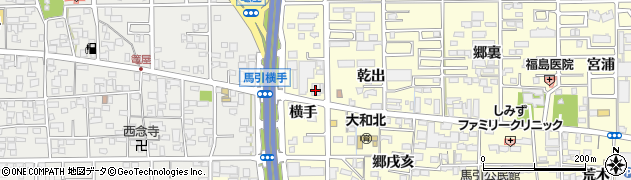 愛知県一宮市大和町馬引横手周辺の地図