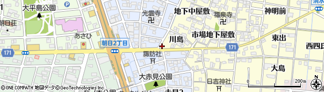 愛知県一宮市大赤見（諏訪裏）周辺の地図