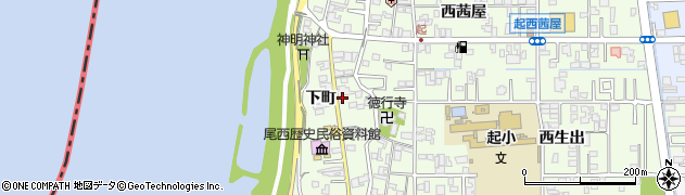 愛知県一宮市起（下町）周辺の地図