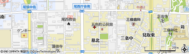 愛知県一宮市三条墓北周辺の地図