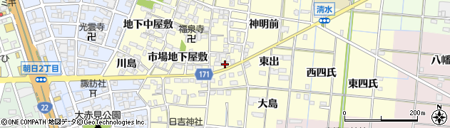 愛知県一宮市大赤見市場東屋敷2839周辺の地図