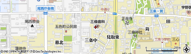 愛知県一宮市東五城中通り西28周辺の地図