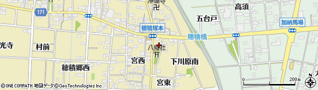 愛知県一宮市千秋町穂積塚本宮西141周辺の地図