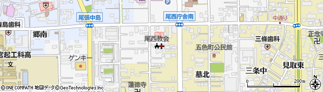 愛知県一宮市東五城大平裏33周辺の地図