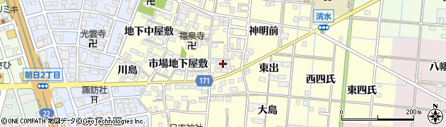 愛知県一宮市大赤見市場東屋敷2838周辺の地図