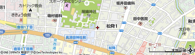 米仙結納店周辺の地図