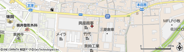 愛知県小牧市本庄164周辺の地図