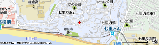 神奈川県鎌倉市七里ガ浜周辺の地図