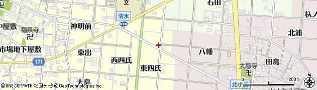 愛知県一宮市大赤見清水34周辺の地図