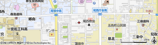 愛知県一宮市東五城大平裏25周辺の地図