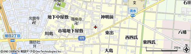 愛知県一宮市大赤見市場東屋敷2844周辺の地図