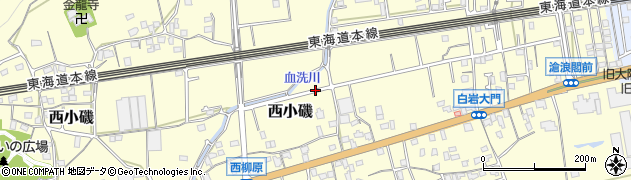 神奈川県大磯町（中郡）西小磯周辺の地図