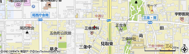 愛知県一宮市三条通周辺の地図