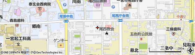 愛知県一宮市東五城大平裏周辺の地図