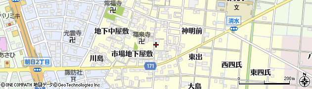 愛知県一宮市大赤見市場東屋敷2850周辺の地図
