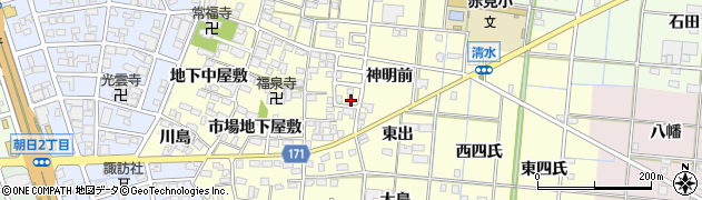 愛知県一宮市大赤見市場東屋敷2846周辺の地図