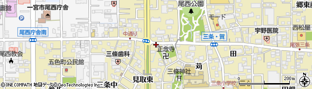 愛知県一宮市三条安周辺の地図