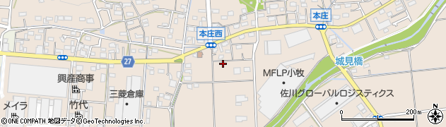 愛知県小牧市本庄周辺の地図