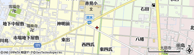 愛知県一宮市大赤見清水45周辺の地図