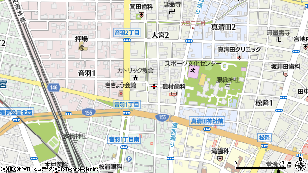 〒491-0044 愛知県一宮市大宮の地図
