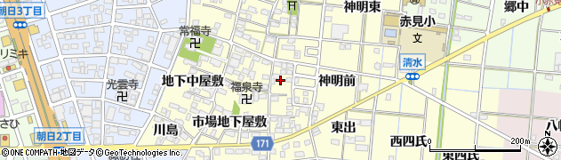 愛知県一宮市大赤見市場東屋敷2853周辺の地図